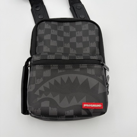 Sprayground Other - Sprayground Limited Edition Checker Reflective Shark Sling Bag Hangover RARE!